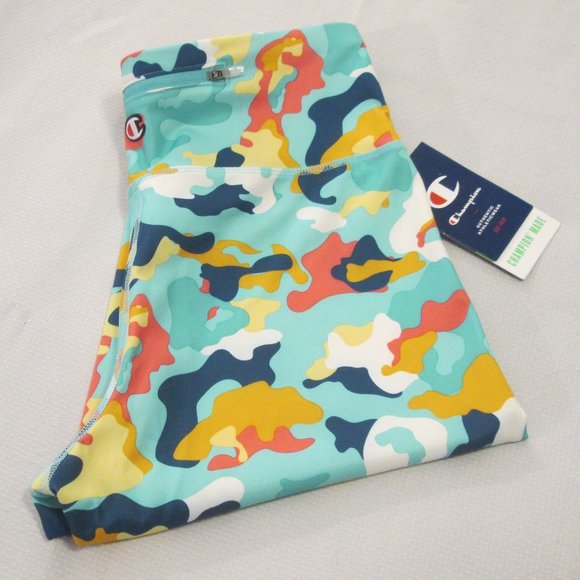 💗 CHAMPION AUTHENTIC ABSTRACT CAMO MULTI-COLOR LEGGINGS – L - Picture 13 of 13